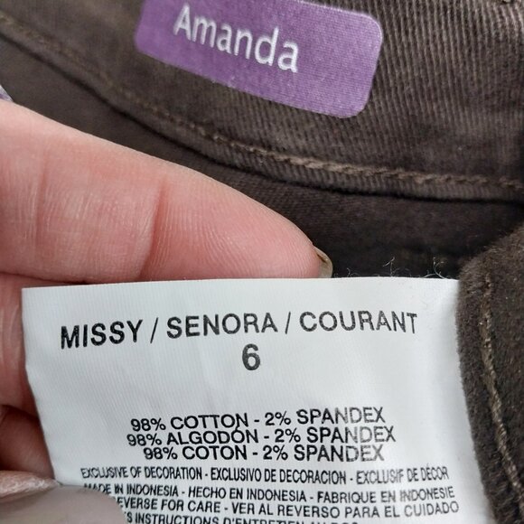 3777 Size 6 Upcycled Gloria Vanderbilt Brown New With Tags Flare Leg Jeans. - Picture 7 of 7